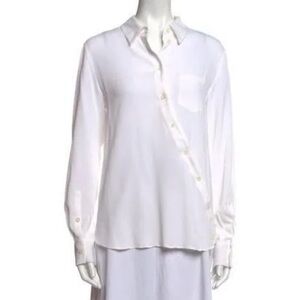 UEC Altuzarra cream curved placer silk blend blouse size 38/ 2us